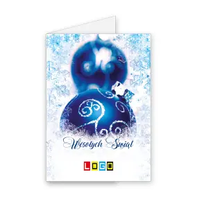 Kartka świąteczna z logo BN1-209 Pary kul w śnieżnej zadymce, okładka