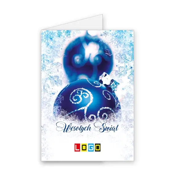 Kartka świąteczna z logo BN1-209 Pary kul w śnieżnej zadymce, okładka