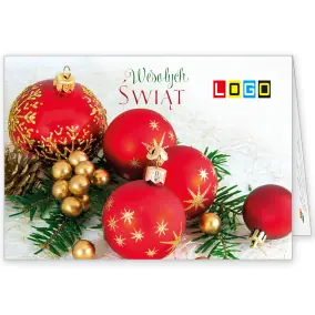 BN1-254 Dolny pas z szyszkami · Okładka Kartka świąteczna z logo BN1-254 Dolny pas z szyszkami, okładka