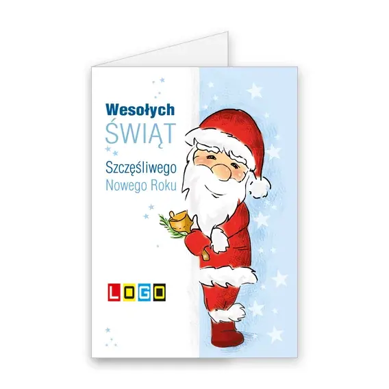 Kartka świąteczna z logo BN1-350 Błękitny wieczór z Mikołajem, okładka
