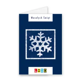 BN1-398 Duży płatek na ciemnym tle · Okładka Kartka świąteczna z logo BN1-398 Duży płatek na ciemnym tle, okładka