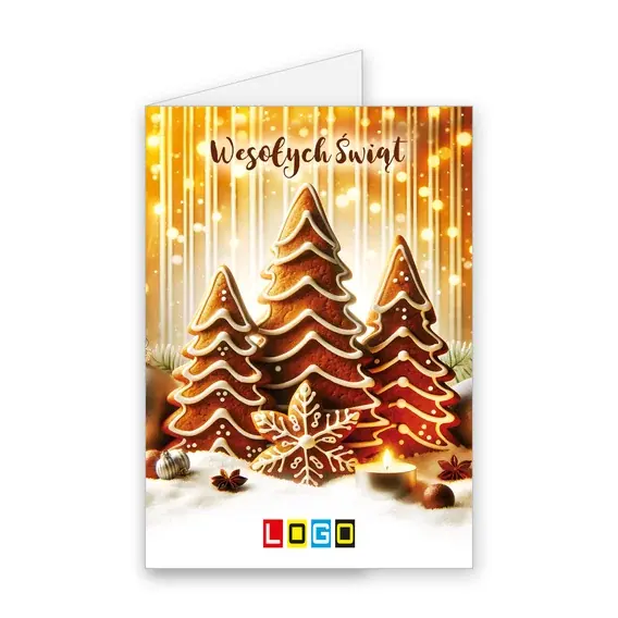 Kartka świąteczna z logo BN1-427 Lukrowane trio i anyżowa gwiazda, okładka