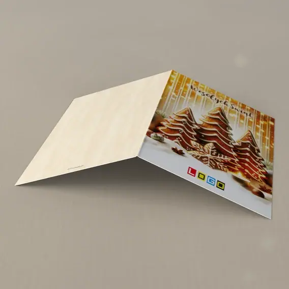 Kartka świąteczna z logo BN1-427 Lukrowane trio i anyżowa gwiazda, tył