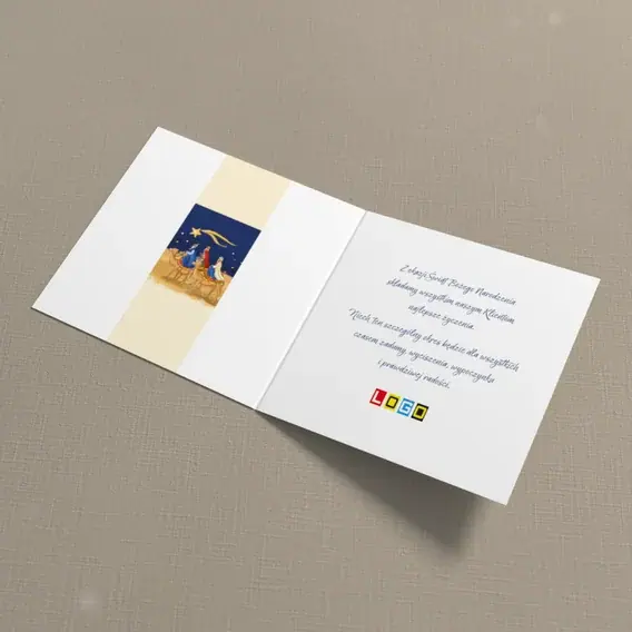 Kartka świąteczna z logo BN2-017 Pochód pod betlejemską gwiazdą, wnętrze