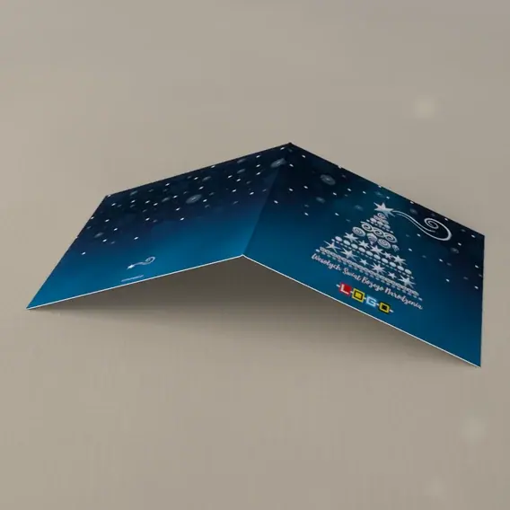 Kartka świąteczna z logo BN2-036 Wir fal i gwiazd, tył