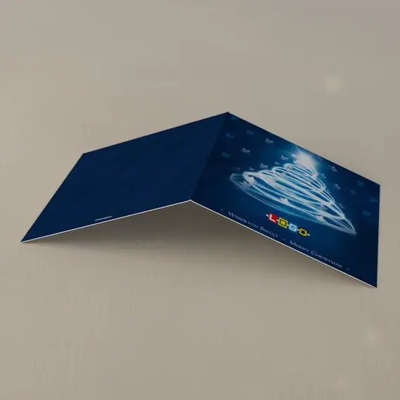 Kartka świąteczna z logo BN2-046 Skręcone pasma w nocy, tył