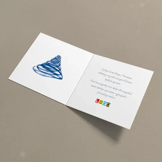 Kartka świąteczna z logo BN2-046 Skręcone pasma w nocy, wnętrze