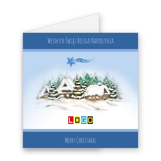 Kartka świąteczna z logo BN2-058 Chata w lodowym blasku, okładka