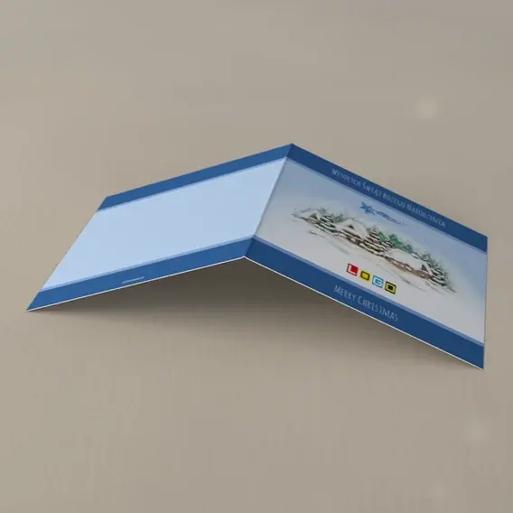 Kartka świąteczna z logo BN2-058 Chata w lodowym blasku, tył