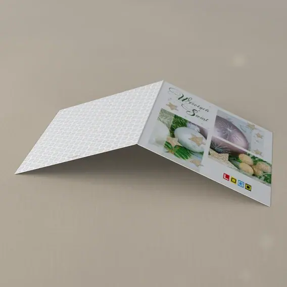 Kartka świąteczna z logo BN2-086 Kwartet w kwadratach, tył