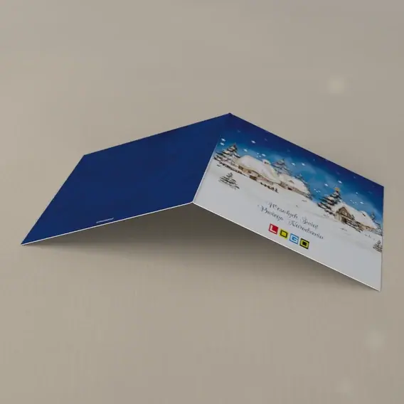 Kartka świąteczna z logo BN2-126 Świetlne okienka pod gwiazdami, tył