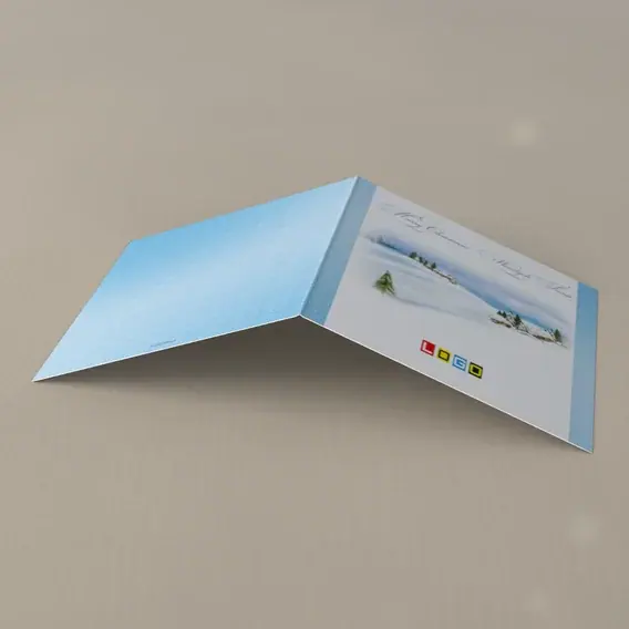 Kartka świąteczna z logo BN2-148 Szlak przez ośnieżoną kotlinę, tył