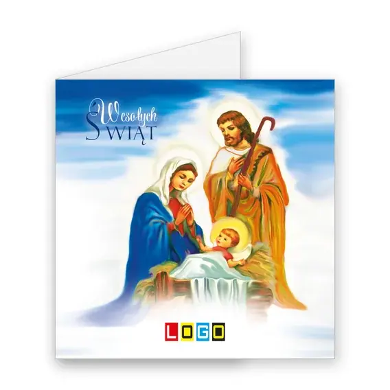 Kartka świąteczna z logo BN2-155 Betlejemski obraz w błękicie, okładka