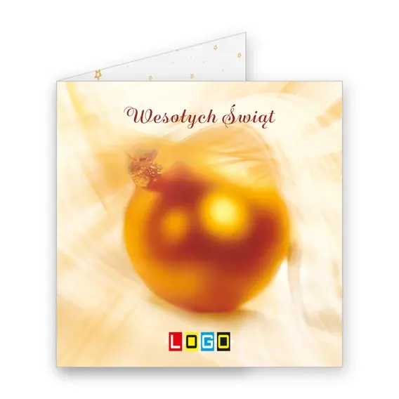 Kartka świąteczna z logo BN2-159 Miodowa ozdoba w rozmyciu, okładka