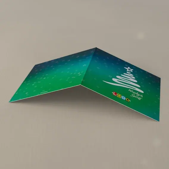 Kartka świąteczna z logo BN2-194 Zwój z jednej kreski, tył