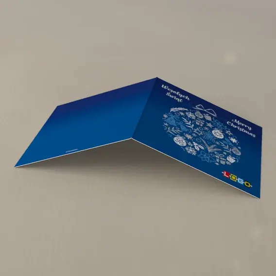 Kartka świąteczna z logo BN2-211 Mozaika w kształcie bombki, tył