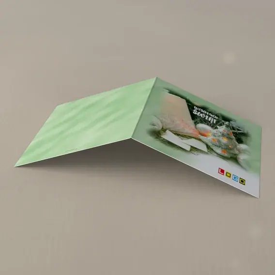 Kartka świąteczna z logo BN2-253 Drzewko z mlecznymi kulami, tył
