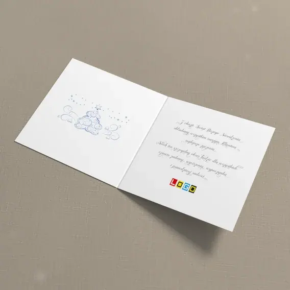 Kartka świąteczna z logo BN2-256 Spirala kresek pod gwiazdami, wnętrze