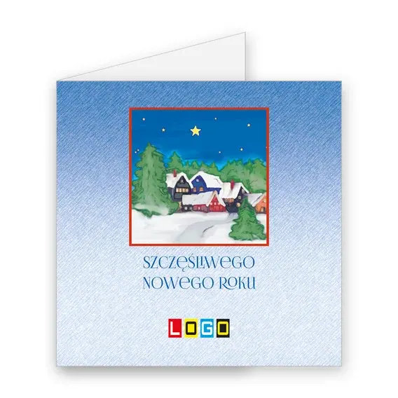 Kartka świąteczna z logo BN2-291 Samotna gwiazda nad dachem, okładka
