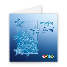 Kartka świąteczna z logo BN2-295 Rozgwieżdżony świerk z linii, okładka