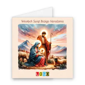 Kartka świąteczna z logo BN2-432 Pasterze wokół żłóbka, okładka