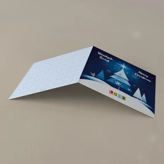 Kartka świąteczna z logo BN2-444 Gwiezdny czubek jodły, tył