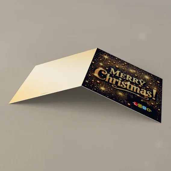 Kartka świąteczna z logo BN2-460 Złoty pył nad życzeniami, tył