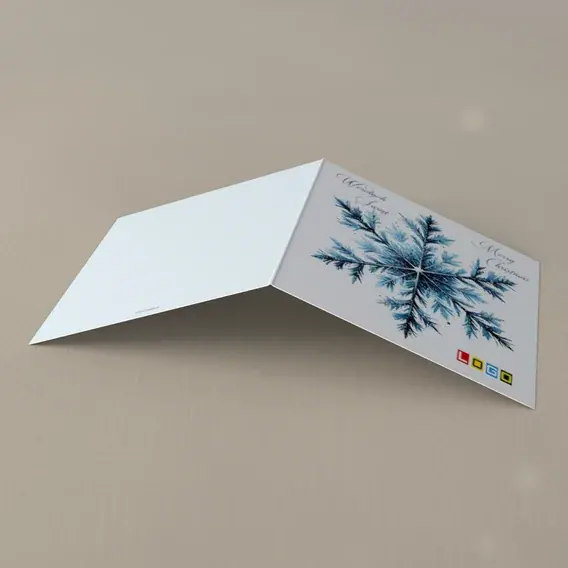 Kartka świąteczna z logo BN2-481 Duży kryształ lodu, tył