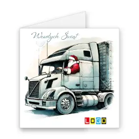 BN2-535 Pojazd pod śnieżną czapą · Okładka Kartka świąteczna z logo BN2-535 Pojazd pod śnieżną czapą, okładka