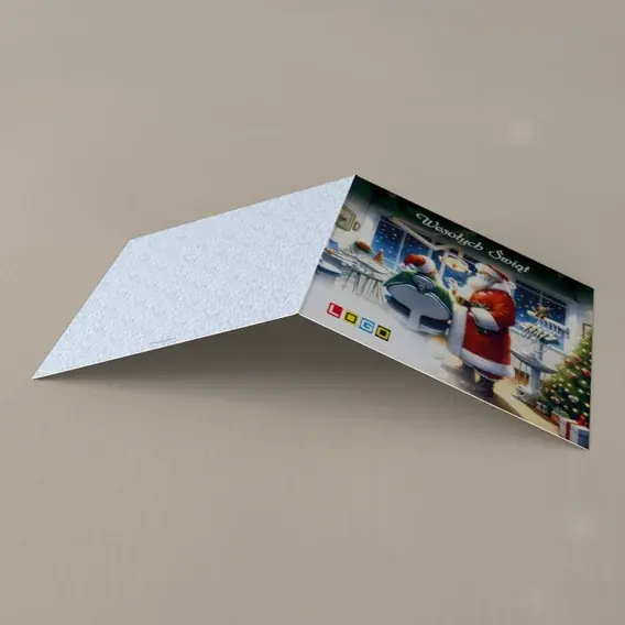 Kartka świąteczna z logo BN2-545 Pierniczki w kuchni, tył