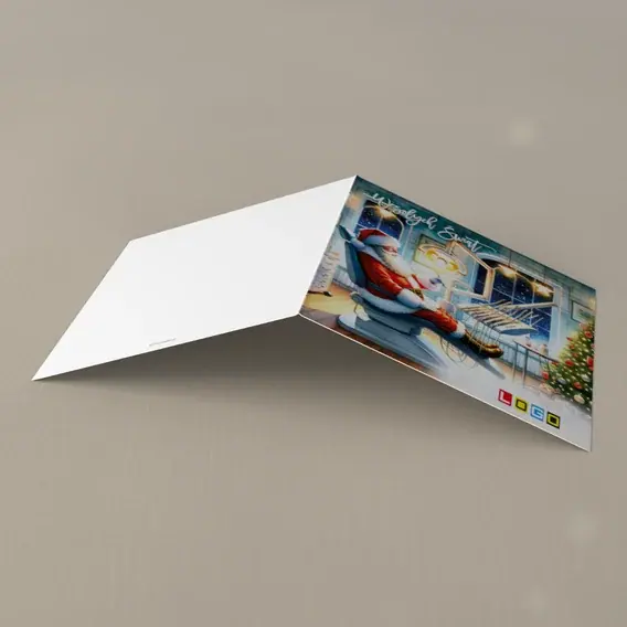 Kartka świąteczna z logo BN2-567 Wieczór w fotelu, tył