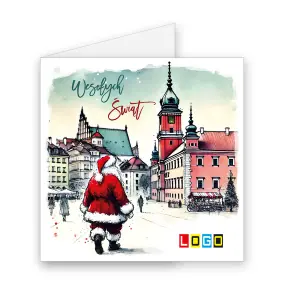 BN2-575 Śnieg na bruku starego grodu · Okładka Kartka świąteczna z logo BN2-575 Śnieg na bruku starego grodu, okładka