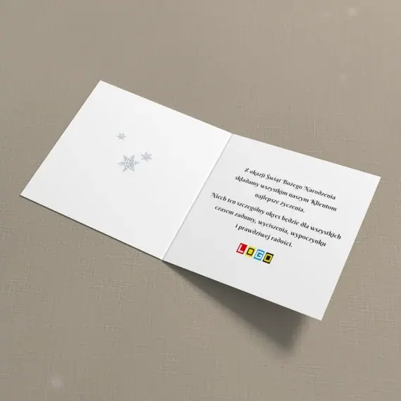 Kartka świąteczna z logo BN2-582 Noworoczne iskry w chłodzie, wnętrze