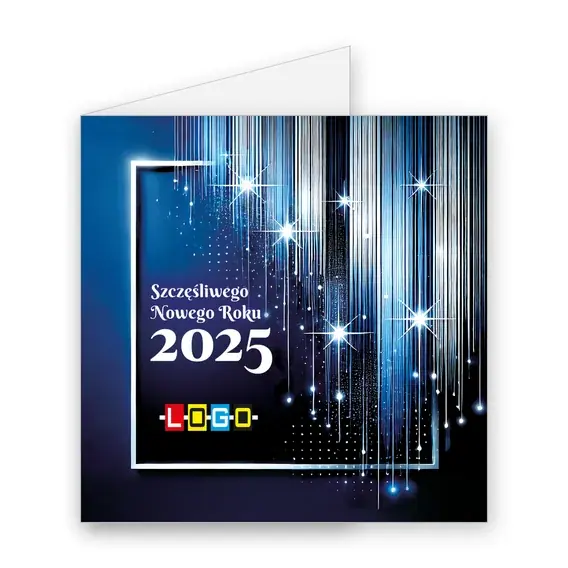 Kartka świąteczna z logo BN2-601 Blask pionowych linii, okładka