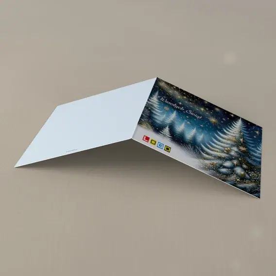 Kartka świąteczna z logo BN2-609 Największe drzewko i jego świta, tył