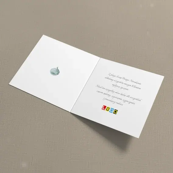 Kartka świąteczna z logo BN2-645 Zimowe niebo pełne ozdób, wnętrze