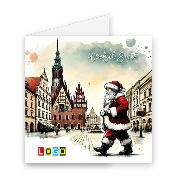 Kartka świąteczna z logo BN2-656 Uliczny spacer w stonowanych barwach, okładka