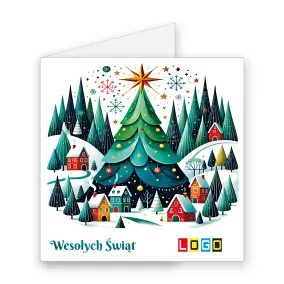 BN2-688 Wioska pod potężną jodłą · Okładka Kartka świąteczna z logo BN2-688 Wioska pod potężną jodłą, okładka