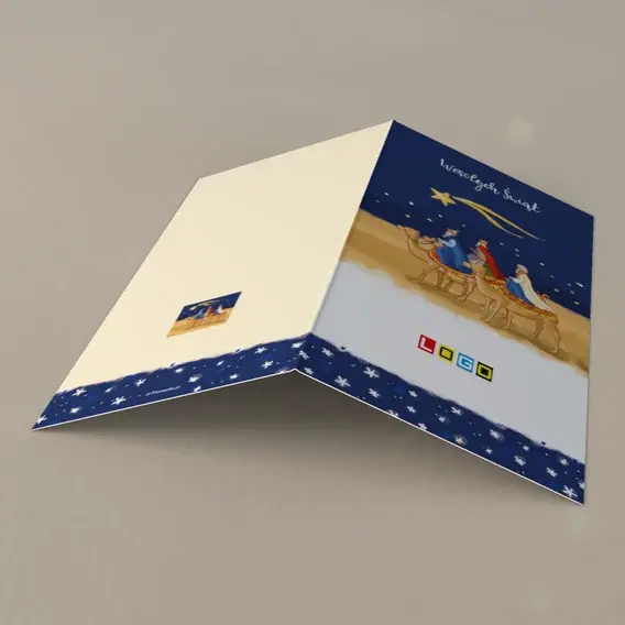 Kartka świąteczna z logo BN3-017 Królowie w drodze za gwiazdą, tył