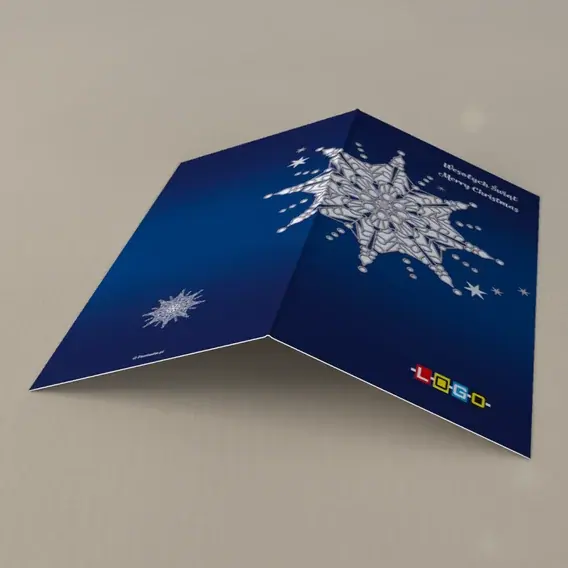 Kartka świąteczna z logo BN3-022 Perłowy kryształ śniegu, tył