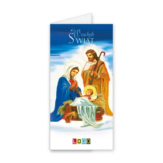 Kartka świąteczna z logo BN3-155 Błękitna noc w stajence, okładka
