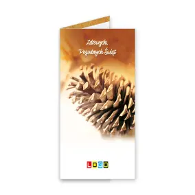 Kartka świąteczna z logo BN3-214 Łuski w bursztynowej poświacie, okładka