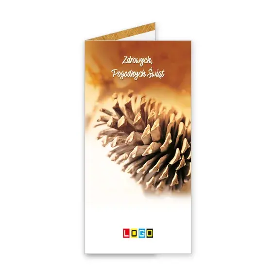 Kartka świąteczna z logo BN3-214 Łuski w bursztynowej poświacie, okładka