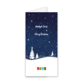 Kartka świąteczna z logo BN3-258 Białe trio w nocnej ciszy, okładka