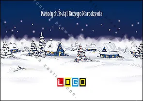 Kolorowe chatki i zaspa, rozłożony