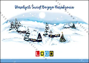 Księżycowa noc nad domkami, rozłożony