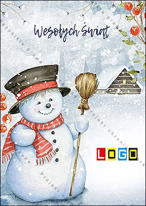 Pan ze śniegu z szalem, rozłożony