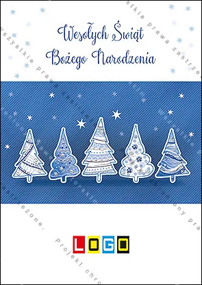Jodełki w granatowym szeregu, rozłożony