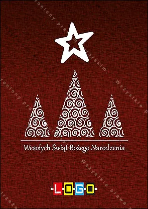 Trzy koronkowe jodły i gwiazda, rozłożony
