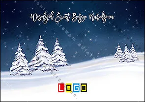 Północ w zimowym lesie, rozłożony